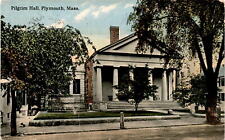 Boston, Massachusetts, Pilgrim Hall, Plymouth, auto riding, mother, Postcard picture