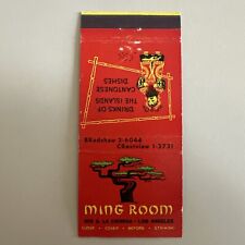 Vintage 1950s Ming Room Chinese Restaurant Los Angeles CA Matchbook Cover picture