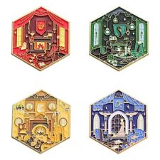 HOGWARTS School 4 HouseDormitory Set of 4 Harry Potter Metal Enamel Pins picture