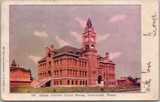 Vintage VANCOUVER, Washington Postcard CLARK COUNTY COURT HOUSE / 1905 Cancel picture