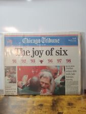 Chicago Bulls Championship #6 Chicago Tribune June 15, 1998 Jordan Game Winner picture