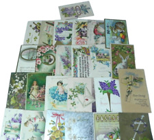 Vintage Embossed Postcards Birthday Easter Lot of 25 picture