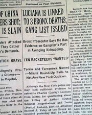 Charles LUCKY LUCIANO New York City Mafia Gangster Dutch Schultz 1936 Newspaper picture