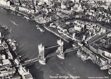 Aerial view of Tower Bridge and Tower of LONDON UK aero pictorial ltd. Postcard picture