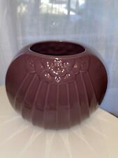 Large Mauve Purple Pink Rose Ceramic Vase 1980 - 1990 Retro Style Pottery picture