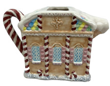 Vintage Gingerbread teapot Cafco 1995 no top minor chips on bottom picture