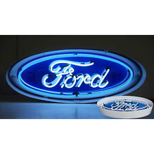 Man Cave Lamp FORD OVAL NEON SIGN IN METAL CAN picture