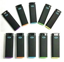 10 Ct MK JET BLACK TORCH  Big Full Size Lighters Refillable Windproof Lighter picture