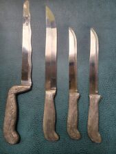 Set of 4 Vintage Trademarked Aycock Aluminum Handled Stainless Knives.  picture
