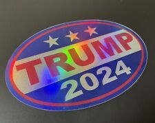 Donald Trump  2024 President Bumper  Sticker Maga Republican Decal Holographic picture