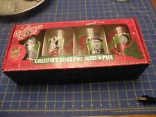 NIB - SET OF 4 'A CHRISTMAS STORY' PINT GLASSES Fun Christmas Gift COLLECTORS picture