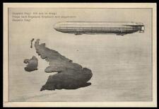 Germany WWI Air Force Zeppelin Anti England PPC UNUSED 97895 picture