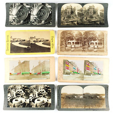 Ohio Stereoview Lot of 8 Antique Midwest Stereoscopic Photo Starter Set C1754 picture