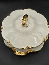 Vintage Homer Laughlin 18k Gold Trim Round Covered Serving Dish See Photos.      picture