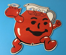 Vintage Kool Aid Sign - Fruit Beverage Mix Powder Piggly Porcelain Gas Pump Sign picture