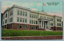 Astoria Oregon~High School~Pillared Portico~Retaining Wall~c1910 PNC Glosso picture
