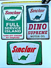 Sinclair Tin Sign Dino Supreme Gasonline Lube Motor Oil Logo Man Cave Garage Art picture