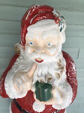 Vintage Poloron Whispering SANTA CLAUS 47” Large Lighted Christmas Blow Mold picture