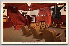 Lobby Windsor Hotel Cordova Alaska Ak Vintage Postcard picture