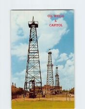 Postcard Oil Wells & Capitol, Oklahoma City, Oklahoma picture