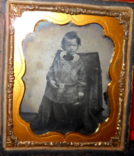 1/6th Size Ambrotype of young boy in half case picture