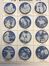Jasperware Wedgewood Style Bicentennial Commerative Buttons 1776-1976 picture