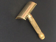Vintage Gillette Brass Ball End Open Comb Safety  Razor, Circa 1930s, Made in US picture
