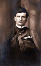 Man Hrvatski sokol 1914 Shoulder Uniform Croatian Vintage Real Photo Post Card picture