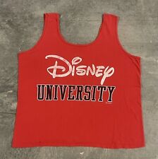 VTG Made in USA Red Disney University Sleeveless Tank Top Adult Size X-Large picture
