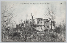 Cyclone March 23 1917 New Albany Indiana Destroyed Home Postcard - Unposted picture