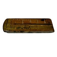 Antique Boxwood Brass Folding Ruler Opens to 12