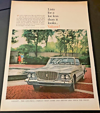 1960s Plymouth Valiant Model Range - Vintage Original Color Print Ad / Wall Art picture