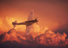 Supermarine Spitfire SM845 orange sky canvas prints various sizes free delivery  picture