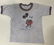 Vintage Children’s T-Shirt Disney Mickey 70's 80's single stitch ringer heather picture