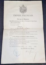 France French Empire Mayor Appointment Document 1865 Signed Prefect Gers picture