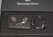 Mercedes Benz Leather & Metal Tennis Car Key Fob Keyring - Official Merchandise picture