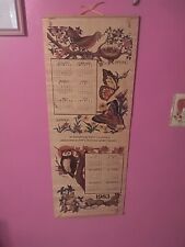 Vintage 1983 Giftco Wood Slat Calendar 12 X 32 picture