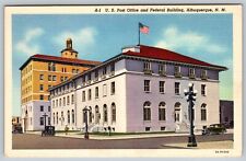 U.S. Post Office NM Albuquerque New Mexico  Curteich Vintage Postcard picture