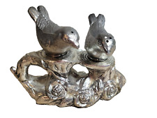 Vintage Price Imports Silver Birds Salt Pepper Shakers Stand Collectible Decor picture