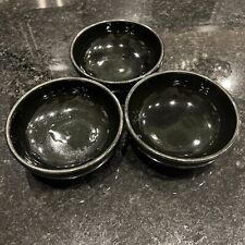 Set Of 3 VTG McCoy Pottery Bowls Dark Green 5.5” picture