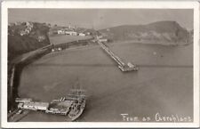 Vintage 1920s RPPC Real Photo Postcard Aerial View, Marked 