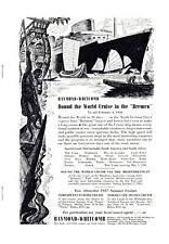 SS Bremen World Cruise Raymond Whitcomb New York Print Advertisement 1937 picture