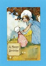 Agnes Richardson 1915 Artist Signed BIRTHDAY Vintage Postcard - Celesque picture