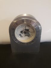 Benchmark STAINLESS STEEL BILLET  Desk ALARM Clock Quartz Movement World Time  picture