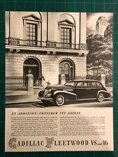 1939 Cadillac Fleetwood Print Ad. V8 or V16. 