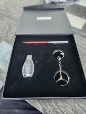 Genuine Mercedes-Benz Ballpoint Pen & USB Stick with Keyring Set of 3 Gift Set picture