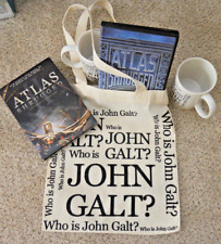Who is John Galt Mugs (2) Plus Atlas Shrugged DVDs 1 & 2 John Galt Canvas Bag picture