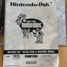 Nintendo-Pak Donkey Kong, Donkey Kong Jr, Popeye, Arcade Operation Manual picture