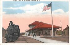 Lehigh Valley RR Railroad Station Depot Cortland NY c.1936 Postcard D71 picture