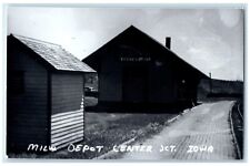 c1960's MILW Center JCT Iowa IA Railroad Train Depot Station RPPC Photo Postcard picture